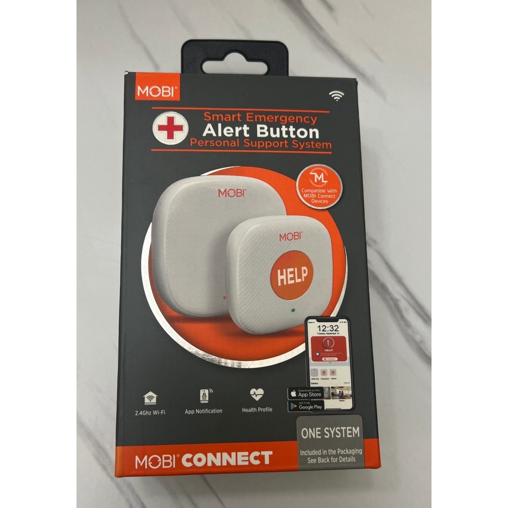 MOBI Connect Smart Emergency Alert‎ Button Personal Support System Wi-Fi NEW